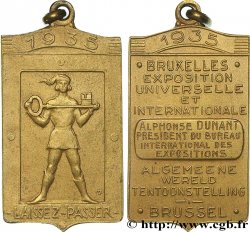 BELGIQUE - ROYAUME DE BELGIQUE - RÈGNE DE LÉOPOLD III Plaque, Exposition Internationale, Section Française q.SPL