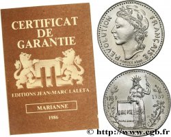 QUINTA REPUBLICA FRANCESA Médaille, Marianne et la Liberté