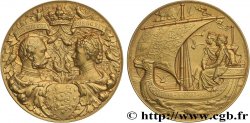 DANEMARK - ROYAUME DU DANEMARK - CHRISTIAN IX Médaille, Noces d’or de Christian IX de Danemark et de Louise