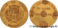 V REPUBLIC Médaille, Compliments du maire et du conseil municipal