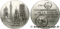 FUNFTE FRANZOSISCHE REPUBLIK Médaille, Cinquantenaire de la Société numismatique du Nord