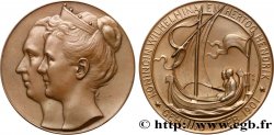 PAYS-BAS - ROYAUME DES PAYS-BAS - WILHELMINE Médaille, Mariage de Wilhelmine, reine des Pays-Bas, et Heinrich von Mecklenburg-Schwerin