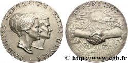 DANEMARK Médaille, Mariage de Henri de Laborde de Montpezat et de la princesse Margrethe de Danemark