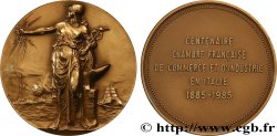 CINQUIÈME RÉPUBLIQUE Médaille, Centenaire de la chambre française de commerce et d’industrie