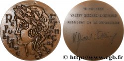 FUNFTE FRANZOSISCHE REPUBLIK Médaille, Valéry Giscard d’Estaing