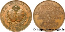TERCERA REPUBLICA FRANCESA Médaille, Fête offerte par Monsieur Lombart à son personnel