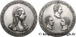 CATHERINE DE MÉDICIS Médaille, Catherine de Médicis et ses fils, refrappe