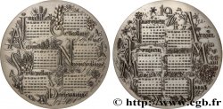 CINQUIÈME RÉPUBLIQUE Médaille calendrier de l’année 1974 TTB+