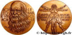 ARTISTES : GRAVEURS, PEINTRES, SCULPTEURS Médaille, Léonard de Vinci, l’homme de Vitruve