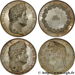 LUIS FELIPE I Médaille, Exposition des produits de l’industrie, et son tirage incus, fac-similé, pour tableau d’exposition EBC