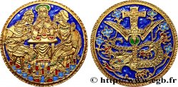 RELIGIOUS MEDALS Médaille, Repas avec le Christ, Cène d’Emmaüs
