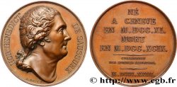 METALLIC GALLERY OF THE GREAT MEN FRENCH Médaille, Horace Bénédict de Saussure