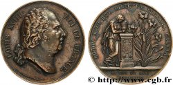 LOUIS XVIII Médaille, Mort de Louis XVIII
