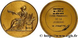TROISIÈME RÉPUBLIQUE Médaille, Centenaire de l’union française de la Jeunesse