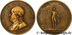 LOUIS XVI Médaille, Benjamin Franklin, refrappe AU