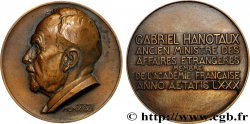 TROISIÈME RÉPUBLIQUE Médaille, Gabriel Hanotaux