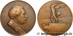 TERCERA REPUBLICA FRANCESA Médaille, Aristide Briand et Salonique
