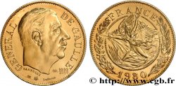 QUINTA REPUBLICA FRANCESA Module de 20 francs, Charles de Gaulle