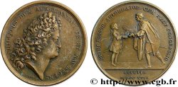 LOUIS XV DIT LE BIEN AIMÉ Médaille, Visite de Pierre le Grand, refrappe