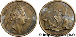 LOUIS XIV LE GRAND OU LE ROI SOLEIL Médaille, L’île de Cayenne reprise, refrappe