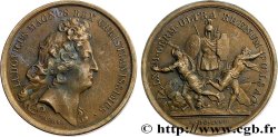 LOUIS XIV LE GRAND OU LE ROI SOLEIL Médaille, Les Allemands chassés de l’Alsace, refrappe