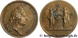 LOUIS XIV &nbsp;THE SUN KING&nbsp; Médaille, Établissement de l’Académie française au Louvre, refrappe
