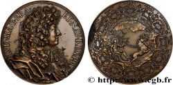 LOUIS XIV LE GRAND OU LE ROI SOLEIL Médaille, Louis XIV et les forts, refrappe