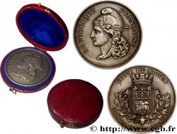 III REPUBLIC Médaille, Exposition ouvrière nationale, transformé en médaille de mariage