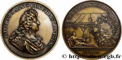 LOUIS XIV  THE SUN KING  Médaille pour les fortifications de Dunkerque, refrappe