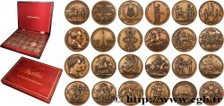 PRIMO IMPERO Coffret de 24 médailles, refrappe, Histoire de Napoléon Ier