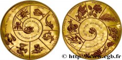FUNFTE FRANZOSISCHE REPUBLIK Médaille de vœux, bestiaire et herbier