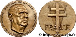 V REPUBLIC Médaille, Général de Gaulle, président de la République Française
