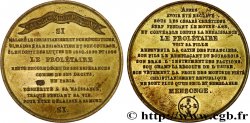 DEUXIÈME RÉPUBLIQUE Médaille, Constat amer sur le prolétaire, critique de la République