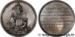 LOUIS XV THE BELOVED Médaille, Pose de la première pierre de la statue de Louis XV à Rennes