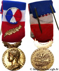CINQUIÈME RÉPUBLIQUE Médaille d’honneur du Travail, Ministère du Travail, Or