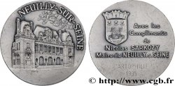 QUINTA REPUBLICA FRANCESA Médaille, Compliments de Nicolas Sarkozy