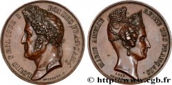 LOUIS-PHILIPPE I Médaille, Louis Philippe Ier et Marie Amélie, roi et reine des Français