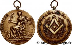 FRANC - MAÇONNERIE Médaille, Grand Orient de France, Centenaire de la Loge Fraternité des peuples