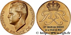 MONACO Médaille, Rainier III, Prince de Monaco, IXe salon des oiseaux
