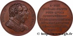 LUIS XVIII Médaille, Rétablissement de la statue de Henri IV le 28 octobre 1817