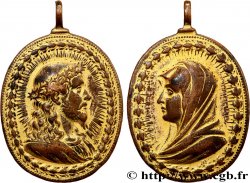 MÉDAILLES RELIGIEUSES Médaille, Christ couronné d’épines et la Vierge Marie XF