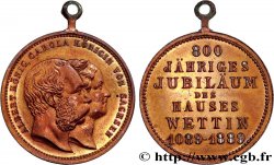 GERMANY - KINDGOM OF SAXONY - ALBERT Médaille, 800 ans de la Maison de Wettin