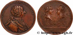 ITALIA - REGNO DE CERDEÑA - CARLOS MANUEL III Médaille, Mariage de Louise fille du Roi de Sardaigne et de Louis Stanislas Xavier Comte de Provence