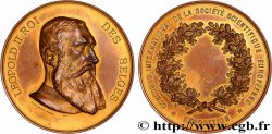 BELGIQUE - ROYAUME DE BELGIQUE - LÉOPOLD II Médaille, Concours international de société scientifique européenne TTB+/TTB