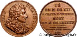 GALERIE MÉTALLIQUE DES GRANDS HOMMES FRANÇAIS Médaille, Jean de la Fontaine, refrappe
