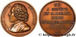 METALLIC GALLERY OF THE GREAT MEN FRENCH Médaille, Jean-Jacques Rousseau, refrappe AU