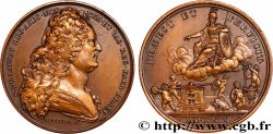 LOUIS XV DIT LE BIEN AIMÉ Médaille, Nicolas de Launay, Visite de la monnaie, refrappe