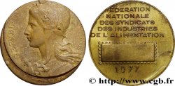 PROVISORY GOVERNEMENT OF THE FRENCH REPUBLIC Médaille, Fédération nationale des syndicats des industries de l’alimentation, frappe décentrée