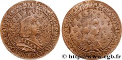 CHARLES VIII Médaille, Charles VIII et Anne de Bretagne, passage à Lyon, refrappe