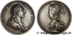 LOUIS XVI Médaille, Louis XVI et Marie-Antoinette, refrappe moderne
